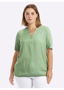 sheego Damen Tunika mit Gummizugbund in eucalyptus ,Gr&ouml;&szlig;e 44, Witt, 100% Viskose