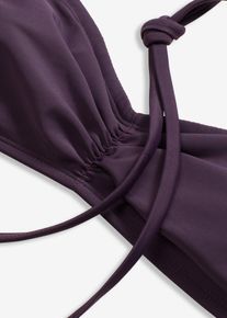 bonprix Női Bandeau bikini felső levehető v&aacute;llp&aacute;ntokkal, lila, 46