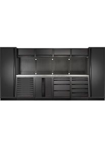 Kraftwerk, Werkstattschrank, MOBILIO BLK Kombi Lochwand Edelstahl (392 cm, 200 cm)