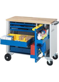 Werkzeugwagen, 5 Schubladen, HxBxT 890 x 1025 x 520 mm Rau