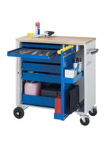 Werkzeugwagen, 6 Schubladen, HxBxT 1080 x 1025 x 520 mm Rau