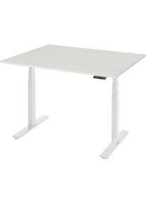 Rau Werktafel, elektrisch in hoogte verstelbaar - draagvermogen 100 kg, 650 - 1300 mm, B x D 1250 x 900 mm, kunststof gecoat blad