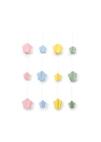 Tchibo - Papierowe zawieszki w kształcie kwiat&oacute;w - kolor: niebieski/zielony