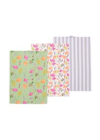 Tchibo - Ścierki do naczyń - kolor: biały/zielony