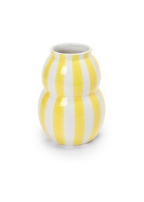 Tchibo - Wazon - kolor: biały/ż&oacute;łty