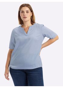 sheego Damen Tunika mit Gummizugbund in hellblau ,Gr&ouml;&szlig;e 52, Witt, 100% Viskose