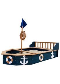 Sandkasten, Anthrazit, Braun, Holz, Hemlocktanne, massiv, 153x100x90 cm, unisex, CE, FSC 100%, Sitzfl&auml;che, Freizeit & Co, Gartenspielzeug, Sandk&auml;sten