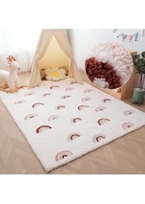 OTTO home Kinderteppich &raquo;Regenbogen&laquo; rechteckig 20 mm H&ouml;he weich, Pastell-Farben, modernes Design, Kinderzimmer
