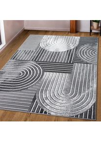 OTTO home Teppich &raquo;Lysandra&laquo; rechteckig 8 mm H&ouml;he 3D-Effekt, softer Kurzflor, pflegeleicht, leichter Glanz, Scandi-Look