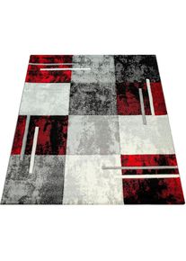 Paco Home Teppich &raquo;Diamond 663&laquo; rechteckig 18 mm H&ouml;he Kurzflor, Karo Muster, 3D-Design, ideal im Wohnzimmer & Schlafzimmer