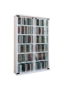 Vcm Media-Regal &raquo;Holz CD DVD Stand Regal Schrank Galerie Glast&uuml;r&laquo; 1 Stk. tlg.
