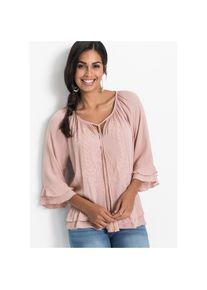 bonprix Tunika 1 A-Linien-Passform, mit 3/4-&Auml;rmeln, gleichfarbige Stickerei