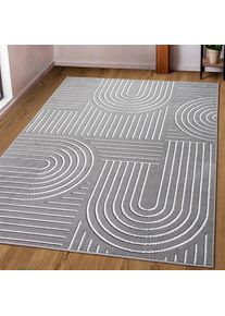 OTTO home Teppich &raquo;Lysandra&laquo; rechteckig 8 mm H&ouml;he 3D-Effekt, softer Kurzflor, pflegeleicht, leichter Glanz, Scandi-Look