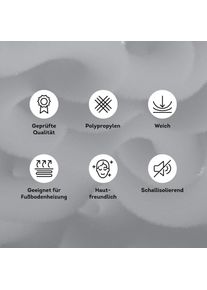 OTTO home Bettumrandung &raquo;Lyssandra&laquo; H&ouml;he 8 mm 3 tlg. tlg. 3D-Effekt, softer Kurzflor, pflegeleicht, leichter Glanz, Scandi-Look