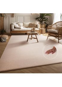 my home Teppich &raquo;Ciney, LAGERR&Auml;UMUNG!&laquo; rechteckig 16 mm H&ouml;he Kurzflor, Hoch-Tief Effekt, Uni Farben, Scandi Design, besonders weich