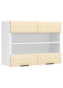 H&auml;ngeschrank Vcm "K&uuml;chenschrank B. 80 cm H&auml;ngeschrank K&uuml;che Fasola", braun (wei&szlig;, honig, eiche), B:80cm T:31cm, Obermaterial: 100% Holz Wood., Schr&auml;nke, H&auml;ngeschrank