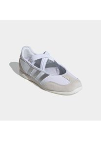 Sneaker Ballerinas adidas Sportswear "BARREDA MARY JANE", Damen, Gr. 42, wei&szlig; (cloud wei&szlig;, silber metallic, sanftes wei&szlig;), Leder, Schuhe Sneaker Ballerinas
