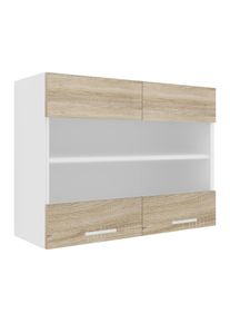 H&auml;ngeschrank Vcm "K&uuml;chenschrank B. 80 cm H&auml;ngeschrank K&uuml;che Esilo", braun (wei&szlig;, sonoma, eiche), B:80cm T:31cm, Obermaterial: 100% Holz Wood., Schr&auml;nke, H&auml;ngeschrank
