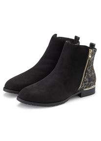 Lascana Stiefelette &raquo;Ankle Boots, Stiefel&laquo; mit Leo-Print VEGAN