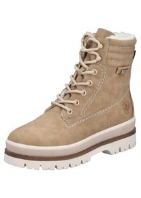 Winterstiefelette Rieker, Damen, Gr. 43, beige, Nubuklederimitat, unifarben, Schuhe Winterstiefelette, Plateauboots, Winterboots, Stiefelette mit RiekerTEX-Membran