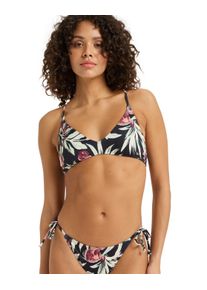 Triangel-Bikini-Top Roxy "Pt Beach Classics Strappy Bra", Damen, Gr. XXL, Cup B, anthrazit wind swept floral, Obermaterial: 85% Microfaser, 15% Elasthan;, Bikini-Oberteile Triangel-Bikini-Top