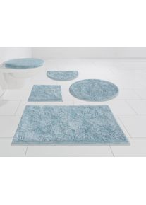 Badematte OTTO HOME "Jos, Badvorleger, Badezimmer Teppich" Gr. 7, blau, H:22mm, Polyester, Badematten, Badematte, Badematten in Pastell-Farben, Badteppich als 3 teiliges Set erh&auml;ltlich