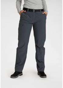 Outdoorhose Maier Sports "LULAKA", Damen, Gr. 54, N-Gr, grau (anthrazit), Web, Obermaterial: 90% Polyamid, 10% Elasthan, unifarben, bequem, Hosen Outdoorhose, 4-Wege-Stretch, auch in Gro&szlig;en Gr&ouml;&szlig;en erh&auml;ltlich