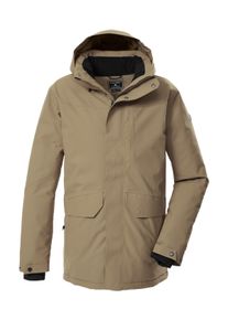 Parka Killtec "KOW 85 MN PRK", Herren, Gr. L, beige (taupe), Obermaterial: 100% Polyester.Futter: 100% Polyester.F&uuml;llung: 100% Polyester, Jacken Parka, Wasserdicht, atmungsaktiv, abnehmbare Kapuze, recyceltes Material