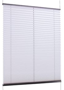 Plissee K-home "Klemmfix FLORIDA Stripe mit patentiertem Design", wei&szlig;, schwarz, wei&szlig;, B:50cm H:210cm, Obermaterial: 100% Polyester, Plissees, Plissee, patentiertes Design