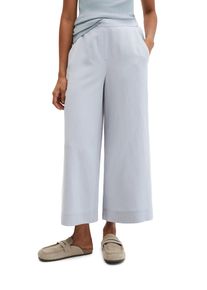 Marc O'Polo Dehnbund-Hose MARC O'POLO "MARGO WIDE", Damen, Gr. 38, N-Gr, wei&szlig; (grau horizon), Web, Obermaterial: 90% Lyocell, 10% Leinen, relaxed fit kn&ouml;chelfrei, Hosen Dehnbund-Hose, Model Margo wide aus Lyocell-Leinen-Mix, elastischer Bund
