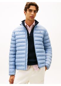 Steppjacke Tommy Hilfiger "PACKABLE RECYCLED JACKET", Herren, Gr. XL, blau (brisk blau), Web, Obermaterial: 100% Polyamid, unifarben, normal kurz, elastischer Bund, Jacken Steppjacke, Winterjacke mit Logostickerei