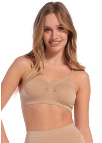 B&uuml;gelloser BH MAGIC BODYFASHION "Comfort Bra", Damen, Gr. M, N-Gr, braun (cappuccino), Obermaterial: 89% Polyamid, 11% Elasthan, unifarben, figurbetont, BHs B&uuml;gelloser BH, bequemer nahtloser und b&uuml;gelloser Tr&auml;ger-BH