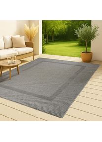 Teppich OTTO HOME "Venedig Bord&uuml;re auch als L&auml;ufer erh&auml;ltlich" Gr. 6, grau, B:200cm H:3mm L:290cm, Kunstfaser, Teppiche, Teppich, In- und Outdoor geeignet, Sisal-Optik, Wetterfest & UV-best&auml;ndig