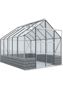 Gew&auml;chshaus Vitavia "Cassandra 8300", silber (silberfarben), B:257cm H:248,9cm T:323,1cm, Gew&auml;chsh&auml;user, Gew&auml;chshaus, Alu-Profile, 3 mm Sicherheitsglas