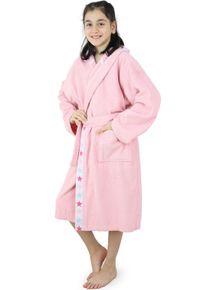 Kinderbademantel OTTO HOME "Tilly" Gr. 104, rosa, L:61cm, Walkfrottier, Hausm&auml;ntel, Kinderbademantel, f&uuml;r M&auml;dchen & Jungen, Kinder, Sterne auf Bord&uuml;re, 100% Baumwolle