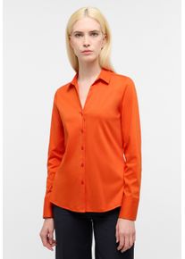 Hemdbluse Eterna "FITTED", Damen, Gr. 42, rot, 100% Baumwolle, schmal, Blusen Hemdbluse, EASY IRON (b&uuml;gelleicht)
