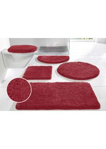 Badematte OTTO HOME "Sanremo, Badvorleger, Badezimmer Teppich, sehr weich" Gr. 61, rot, H:30mm, Polyester, Badematten, Badematte, Badteppich, unifarben, rechteckig, rund & als 3-tlg. Set erh&auml;ltlich
