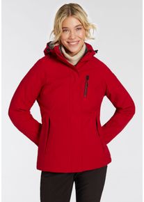 Funktionsjacke Killtec "KOW 140 WMN JCKT", Damen, Gr. 54, rot, Obermaterial: 100% Polyester, normal, hoch geschlossener Ausschnitt, mit verstellbarem Klettverschluss, Jacken Funktionsjacke, Wasserdicht & Winddicht & Atmungsaktiv, &Uuml;bergangsjacke