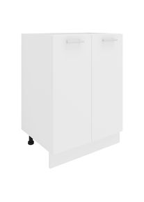 Unterschrank Vcm "K&uuml;chenschrank B 60 cm Unterschrank Dreht&uuml;ren Esilo", wei&szlig;, B:60cm T:46cm, Obermaterial: 100% Holz Wood., Schr&auml;nke, Unterschrank