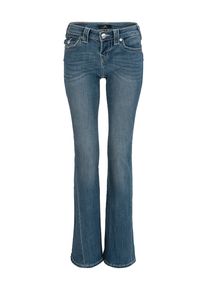 Bootcut-Jeans True Religion "BECCA MR BOOTCUT FLAP", Damen, Gr. 26, N-Gr, arabella, Denim/Jeans, Obermaterial: 65% Baumwolle, 33% Polyester, 2% Elasthan, leichte Abriebeffekte, bootcut fit lang, Jeans Bootcut-Jeans, Baumwollmischung, bootcut fit