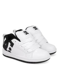 Sneaker DC Shoes "Court Graffik", M&auml;dchen, Gr. 11,5(28,5), wei&szlig;, schwarz, Obermaterial:Obermaterial: Leder / Futter: Textil / Au&szlig;ensohle: Gummi;, Schuhe Sneaker