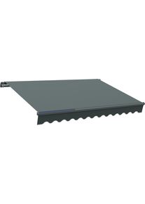 Gelenkarmmarkise Konifera "Luz C&oacute;rdoba mit LED-Lichtstreifen", grau (anthrazit), B:395cm, Polyester, Markisen, Gelenkarmmarkise, wasserabweisendes, UV-best&auml;ndiges, strapazierf&auml;higes Polyester