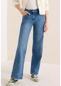 Weite Jeans Cecil "Style Toronto", Damen, Gr. 25, L&auml;nge 30, light blau washed, Denim/Jeans, Obermaterial: 78% Baumwolle, 20% Polyester, 2% Elasthan. Futter: 52% Polyester, 48% Baumwolle, unifarben, slim fit lang, Jeans Weite Jeans, oben Slim Fit, mit Stretch