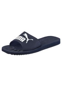 Badesandale Puma "PURECAT", Gr. 43, blau (peacoat, wei&szlig;), Synthetik, Schuhe Badesandale, leichtes Gewicht, weiches Textil-Innenmaterial