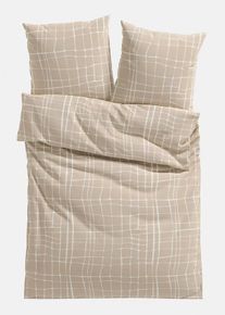 bonprix Pamutsz&ouml;vet &aacute;gyneműhuzat, b&eacute;zs, 1x 80/80 cm, 1x 135/200 cm