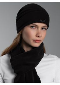 Fleecem&uuml;tze TRIGEMA "TRIGEMA Fleecem&uuml;tze", Damen, Gr. 3, schwarz, Kunstfaser, M&uuml;tzen Fleecem&uuml;tze