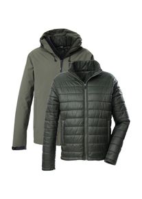 3-in-1-Funktionsjacke Killtec "KOW 95 MN JCKT", Herren, Gr. L, graugr&uuml;n, Obermaterial: 100% Polyamid.Futter: 100% Polyamid.F&uuml;llung: 100% Polyester, Jacken 3-in-1-Funktionsjacke, 3 in 1 Herrenjacke, wasser- u winddicht, atmungsaktiv
