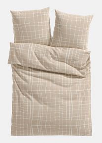 B&auml;ddset av linon - beige - storlek 135x200 cm - bonprix