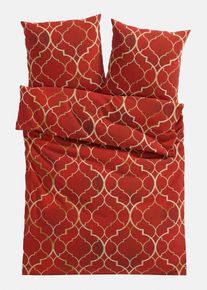 P&aring;slakanset med ornamentm&ouml;nster - brun - storlek 135x200 cm - bonprix