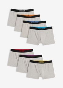 Boxershorts med bomull (7-pack) - gr&aring; - storlek 10 (4XL) - bonprix